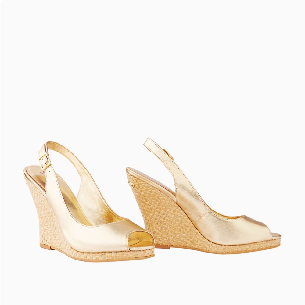 Lilly Pulitzer Kristin Wedge - Gold Metallic